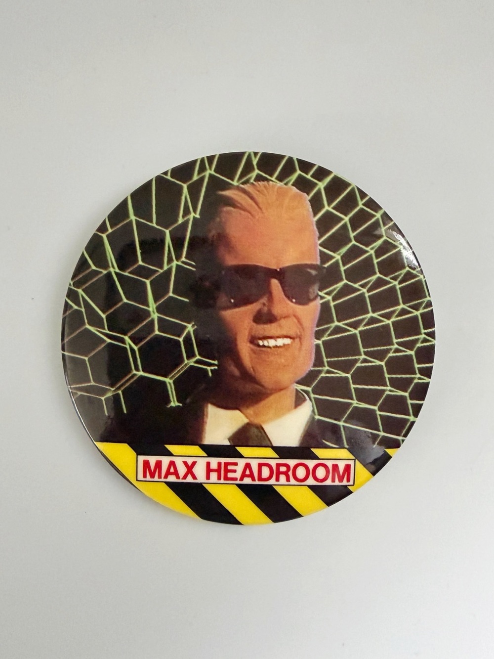 Max Headroom Vintage 1987 Large Pin Button Pinback